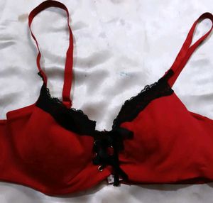 Red &amp; Black lace Bra