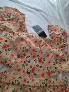 Floral Two-Piece Skirt Set