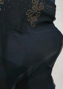 Embellished Black Saree