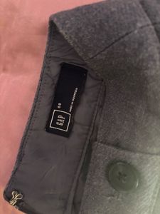 high waist  Grey Buttoned Skirt