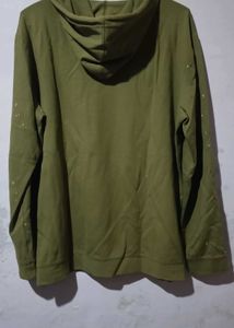 Olive Green Graphic Hoodie