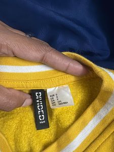 Yellow Cropped Sweatshirt