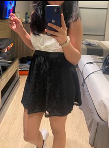 Black Lace Mini Skirt