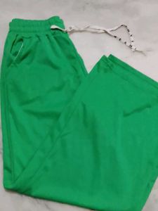 Bright Green Casual Pants