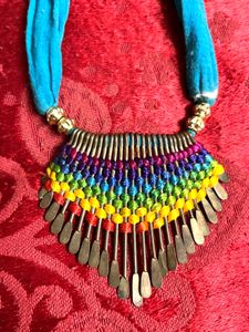 Bohemian Rainbow Statement stretchable Necklace