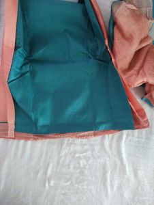 Unstitched Dress Material, Peach