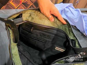 Stylish Green Canvas Tote Bag with many pockets
