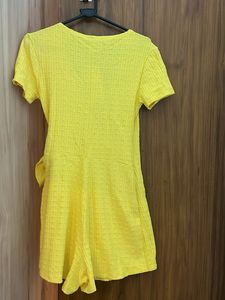 Zara Bright Yellow Wrap Playsuit