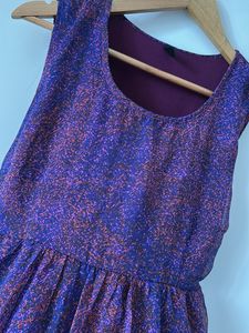 Stylish Purple &amp; Pink Print Dress