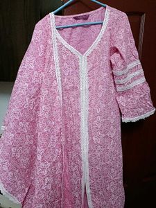 Libas Printed Kurta set with White Lace