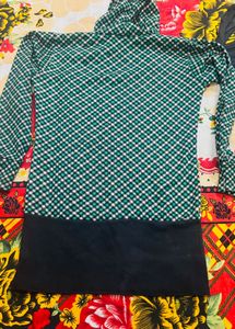 combo Green Checked winter tops for girls