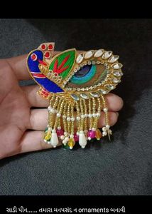 મનપસંદ ડિઝાઇન સાડી પીન એરિંગ્સ નેકલેસ બનાવી આપવામા