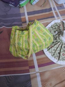 Green Printed Lehenga Choli Set