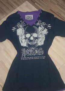 Y2k Cool Skull Graphic T-Shirt