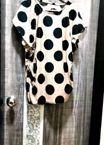 Chic Polka Dot Tunic Top