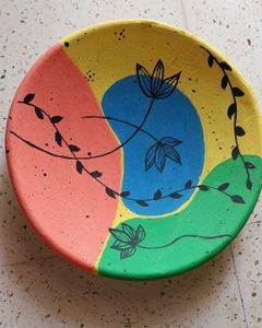 Hand-Painted Decorative pottery Plate