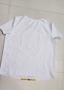 Zara New White Floral Print T-Shirt from Spain