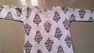 combo Green and white Printed Kurta