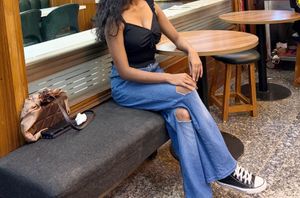 Chic Black Smocked Crop Top