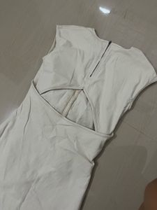 Stylish Cream Cutout Dress