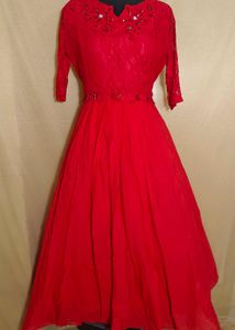 Stunning Red Embellished Gown