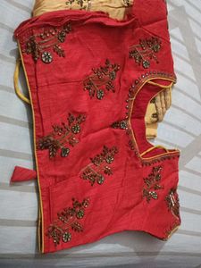 kundan work Saree