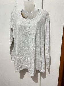 Comfortable Grey Long Sleeve Top