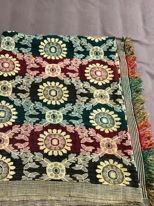 Bohemian Floral kolhapuri Tapestry bedsheet