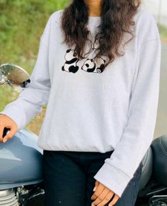 Cute Panda Graphic Sweatshirt