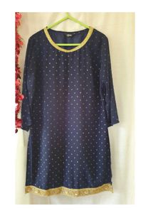 Navy Blue Sharara Set