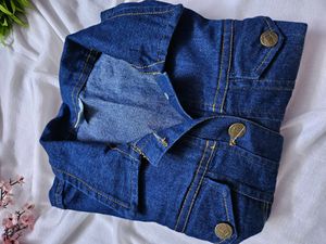 Navy Blue Denim Jacket For Women