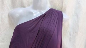 Elegant One-Shoulder Purple Gown