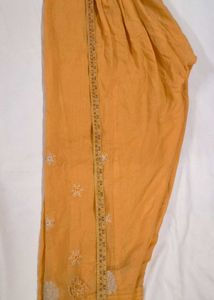Stylish Orange Shalwar with Embroidery design