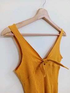 Mustard Yellow Knit Dress