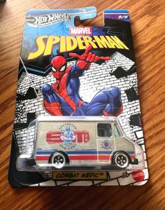 Sale 🔥 Chsae Spiderman Combat Medic Hot Wheels