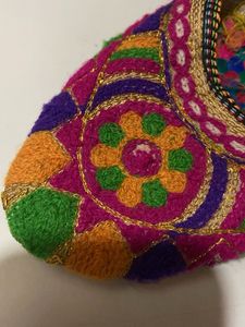 Colorful Embroidered Mojari Shoes