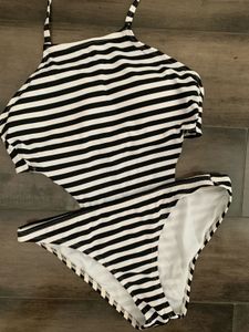 Striped Halter Bikini Set