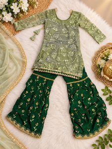 Beautifully Embellished Sharara Suit Set