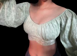 Flowy Off-Shoulder Crop Top