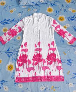 women co-ord  Set with Pink Lotus Print