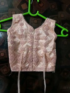 Embellished Blouse With Lehenga
