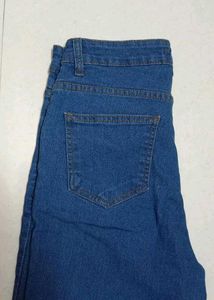 women's flared high rise blue Jean's