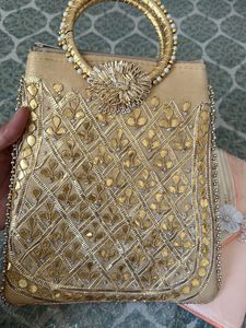 Combo of 2- Elegant Ethnic Bag &amp; Potli Clutch