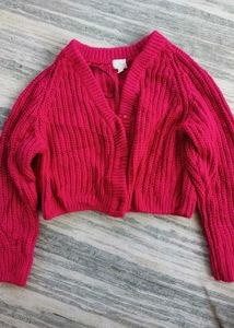Cute Pink Knit Cardigan