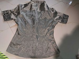 Chic Striped Peplum crop top