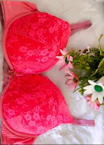 lace detail victoria secret bra with short