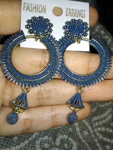 blue Circle earrings