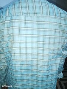 Men's Blue Plaid Casual Shirt