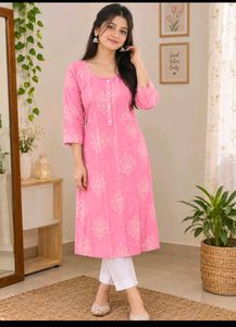 A line frock kurta combo