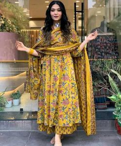 Beautiful Yellow Floral Kurta Set